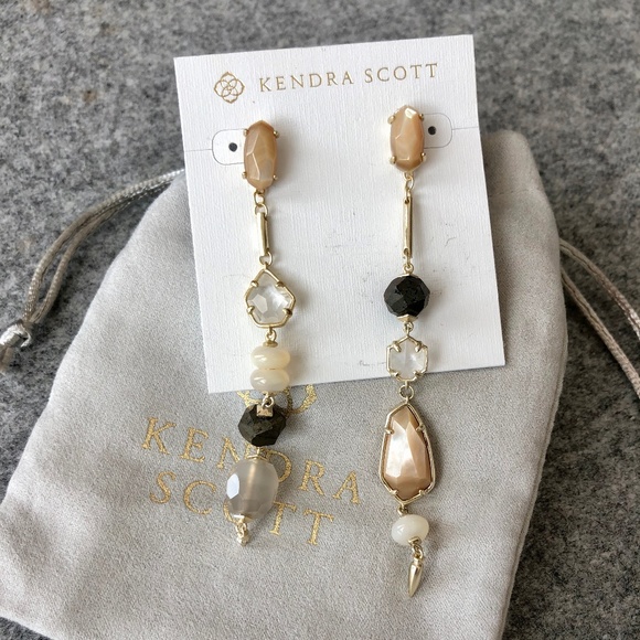 New Kendra Scott Gold Cosette Drop Earrings - Picture 2 of 4